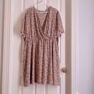 Plus size floral print dress